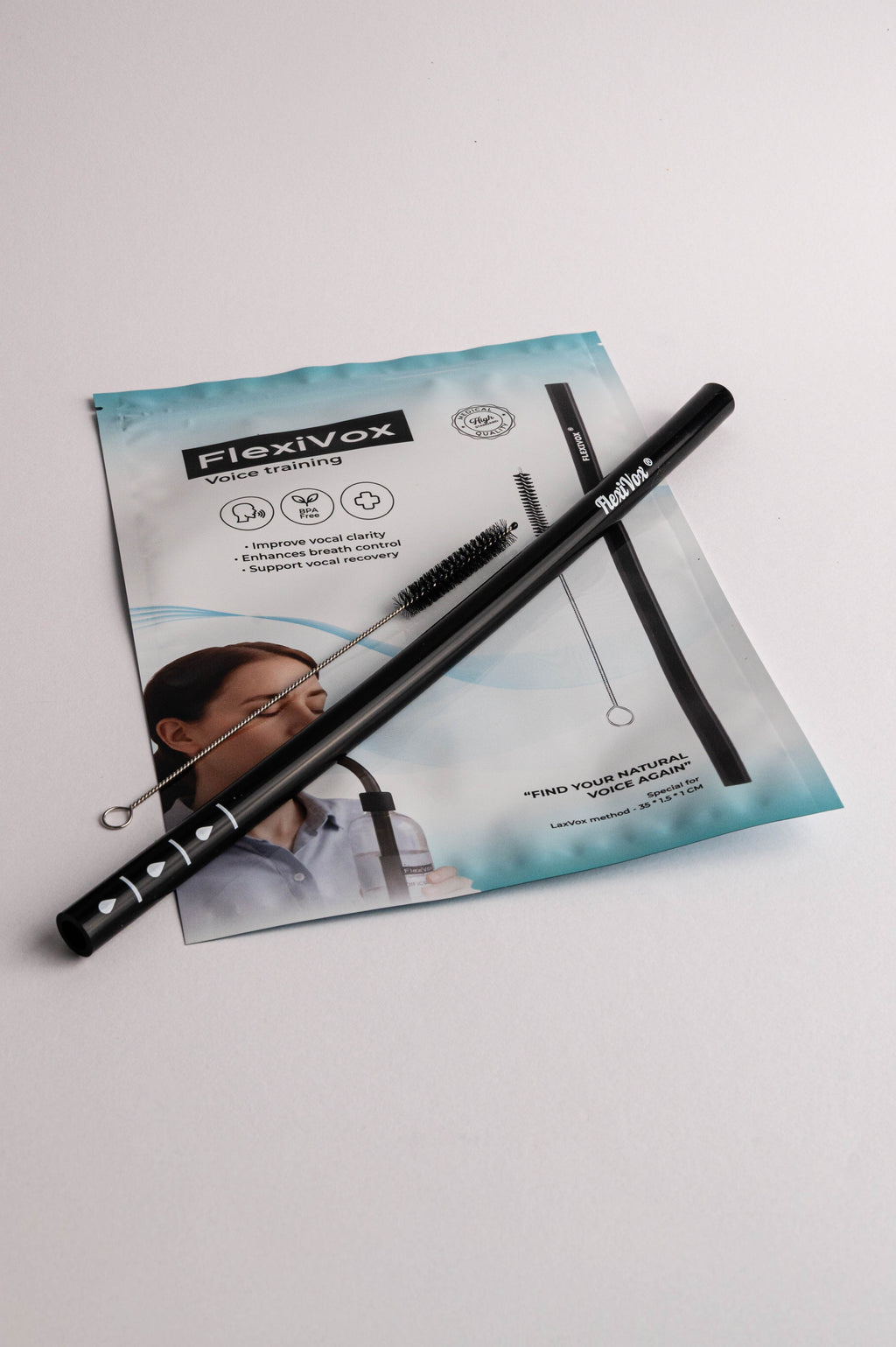 Tubo FlexiVox® con cepillo (negro)