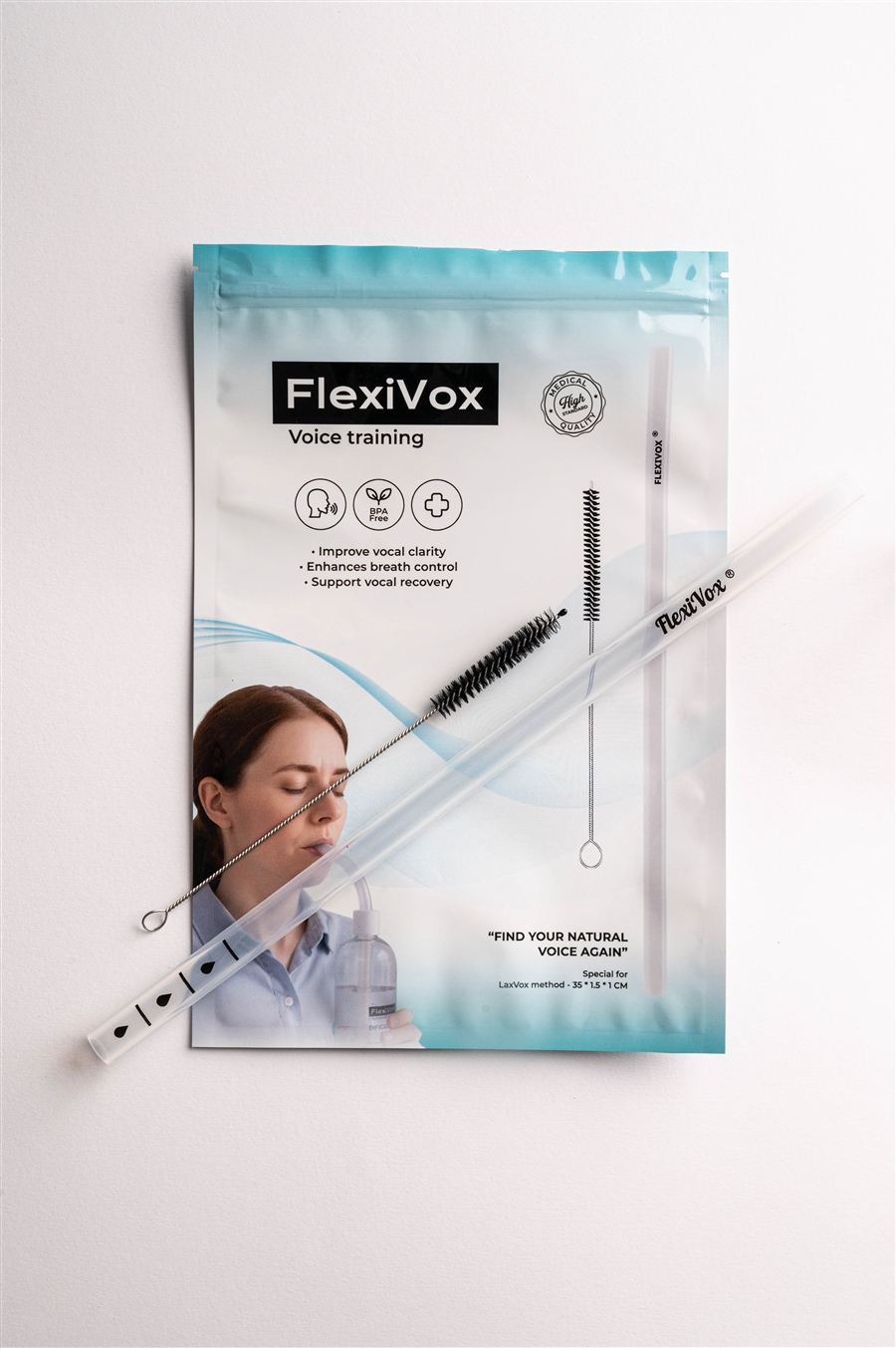 Tubo de silicona FlexiVox de 35 cm en color Transparente cristal, foto 1